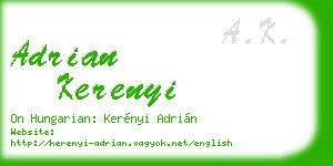 adrian kerenyi business card