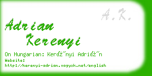 adrian kerenyi business card